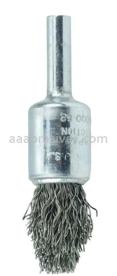 Weiler 10302 Controlled Flare Crimped Wire End Brush 1/2" .014" Steel Fill