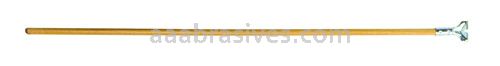 Osborn 60” Wood Strip Broom Handle 1” Dia WITH Metal Bracket #77025