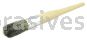Weiler 40121 #8 15/16" Round Sash Brush Grey Bristle Fill 2-1/4" Trim Length Plain Foam Handle