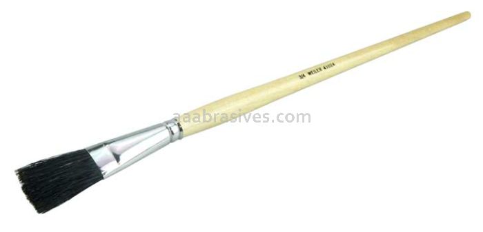 Weiler 41024 3/4" Fitch Brush Black China Bristle 1-5/16" Trim Length Clear Lacquered Handle