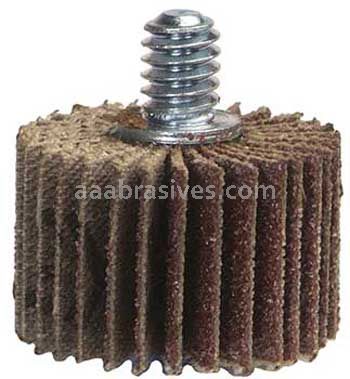 Merit Abrasives 2-1/2 x 3/8 x 1/4-20 120 Merit Super Finish Mini Grind-O-Flex Small Diameter Flap Wheels With 1/4"-20 Threaded Mandrel