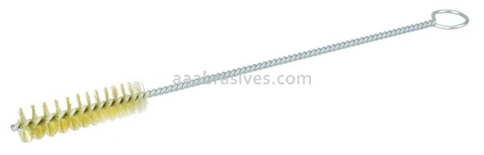 Weiler 21165 1/2" Hand Tube Brush .004" Brass Wire Fill 2" Brush Length