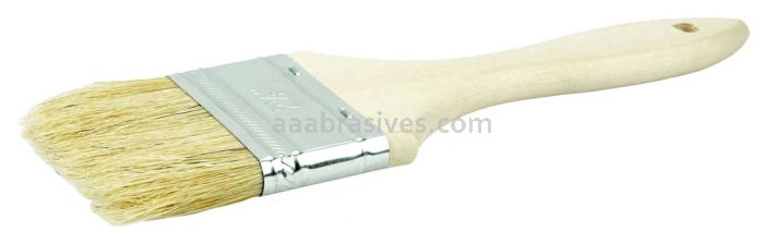 Weiler 40182 2-1/2" Vortec Pro Chip & Oil Brush White Bristle 1-3/4" Trim Length Wood Handle