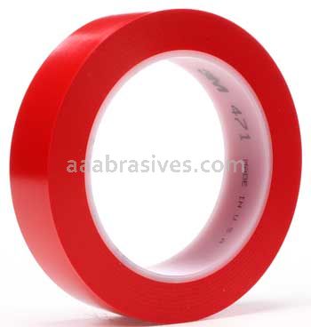 3M&trade; 7000047454 Vinyl Tape 471 Red 1 1/2" x 36 yards
