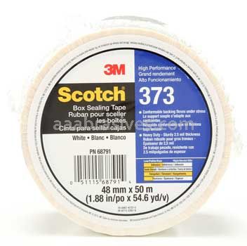 Scotch&trade; Box Sealing Tape 373 White 48 mm x 50 m 3M 7010374968