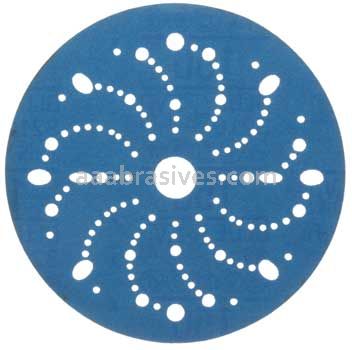 3M™ 7100091093 6” #150 Grit Hookit™ Blue Abrasive Disc 321U Multi-hole