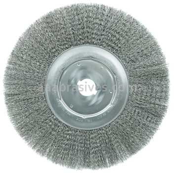 Weiler 01329 12" Narrow Face Crimped Wire Wheel .014" Steel Fill 1-1/4" Arbor Hole