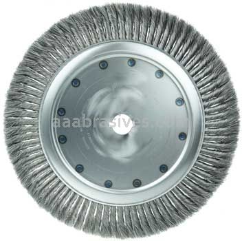 Weiler 08309 14" High Density Standard Twist Knot Wire Wheel .0118" Steel Fill 1-1/4" Arbor Hole
