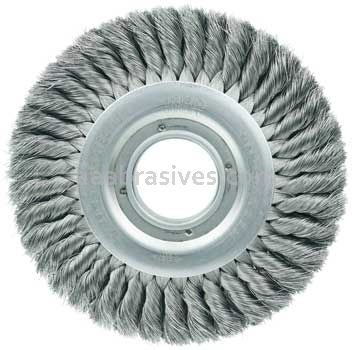 Weiler 09410 8" Standard Twist Knot Wire Wheel .0118" Steel Fill 2" Arbor Hole