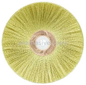 Weiler 22021 3" Plater's Crimped Wire Wheel .003" Brass Fill 1/4" Arbor Hole