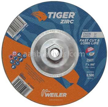 Weiler 58033 Tiger® Zirc Z60T High Performance Cutting Wheels
