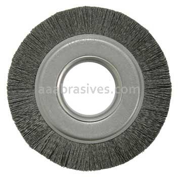 Weiler 86123 Burr-Rx 6" Crimped Filament Wheel Brush .026/120 CG Fill