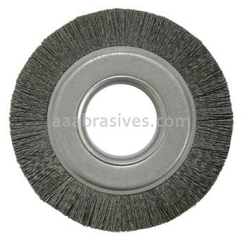 Weiler 86181 Burr-Rx 6" Crimped Filament Wheel Brush .035/80 CG Fill 2" Arbor Hole