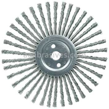 Weiler 94224 12" Cable Twist Knot Wire Wheel .035" Steel Fill 1" Arbor Hole