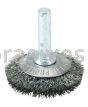 Weiler 17902 1-1/2" Stem-Mounted Concave Crimped Wire Wheel .008" Steel Fill 1/4" Stem