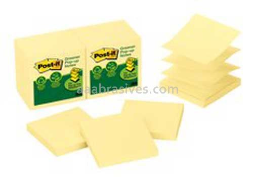 Post-it™ Greener Pop-up Notes R330RP-12YW 3 in x 3 in Canary Yellow 3M 7100028730