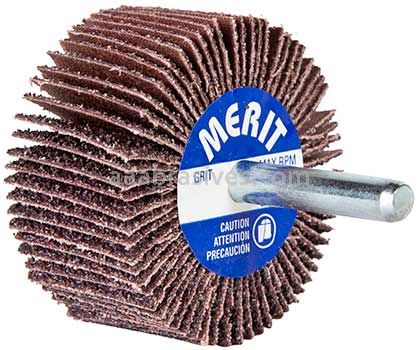 2 x 1 x 1/4 80 Grit Merit Metal Alo Small Diameter Flap Wheels