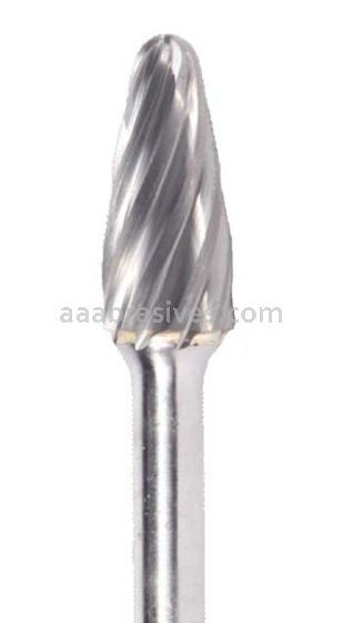 SF-14NF 3/4x1-1/4x1/4"sk Round Tree Radius End Carbide Burr For Aluminum