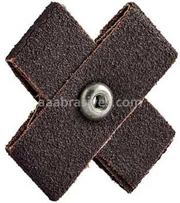 2 x 2 x 1 /120 / 8-32 /Merit Aluminum Oxide (8 Ply) /Cross Pads