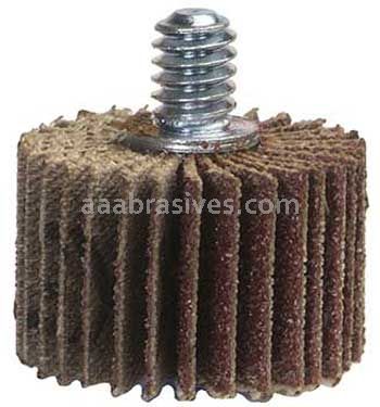 2-1/2 x 1/2 x 1/4-20 /180 /Merit Super Finish Mini Grind-O-Flex /Small Diameter Flap Wheels (With 1/4"-20 Threaded Mandrel)