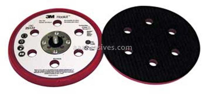 3M™ 7100059305 6 x 3/8 x 5/16-24 Hookit™ External D/F Low Profile Disc Pad 25122