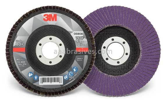 3M™ 7100178028 4-1/2 x 7/8 80+ Grit 769F T29 Flap Disc