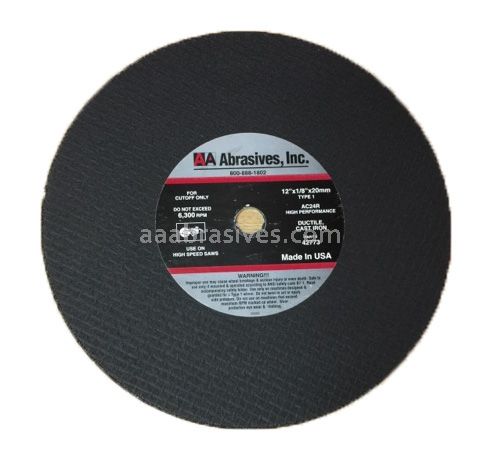 14x5/32x20mm Cutting Wheel T-1 Resin Bond AC24R Ductile Iron High Speed