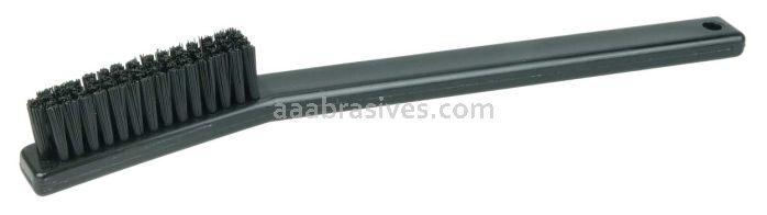 Weiler 99383 Small Hand Scratch Brush Straight Black Nylon Fill Plastic Block 4 x 15 Rows