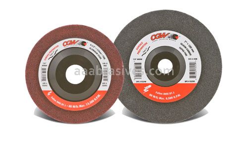 CGW 53245 7 x 5/8-11 Aluminum Oxide Maroon Fine T27