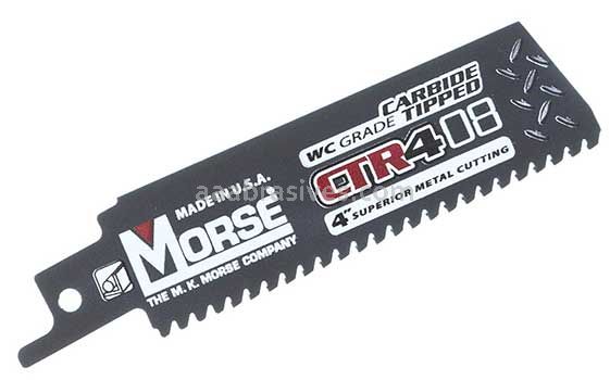 Morse CTR Carbide Tipped Reciprocating Saw Blade 4x1x.050 8 TPI | Retail packaged