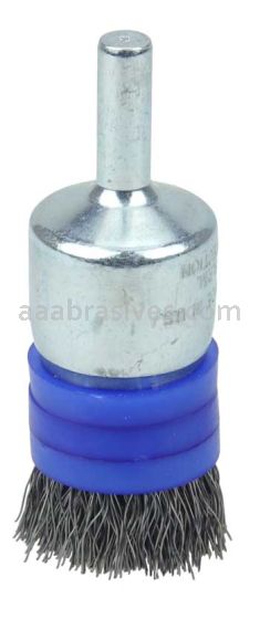 Weiler 11103 3/4" Banded Crimped Wire End Brush .0104" Steel Fill