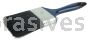 Weiler 40004 3" Varnish Brush Black China Bristle Fill 3" Trim Length Blue Foam Handle