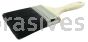 Weiler 40062 4" Wall Paint Brush Poly/Nylon Fill 3-1/4" Trim Length Sanded Wood Handle