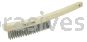 Weiler 44054 Hand Wire Scratch Brush .012 Stainless Steel Fill Curved Handle 3 x 19 Rows