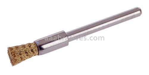 Osborn 3/16” Miniature End Brush 1/8” Stem DIA X .003 Brass #75675