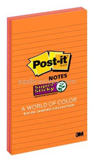 Post-it™ Super Sticky Notes 5845-SSUC 5 in x 8 in Rio de Janeiro Collection 3M 7010372287