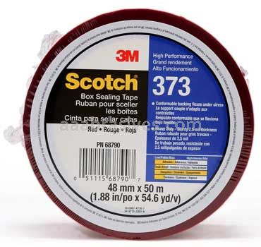 Scotch&trade; Box Sealing Tape 373 Red 48 mm x 50 m 3M 7010335126