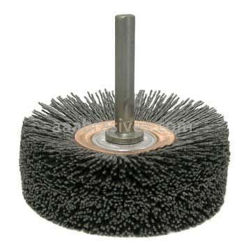 Weiler 86156 Bore-Rx 4" Diameter Internal Brush Deburring Tool .055/120 CG Crimped Fill 3/8" Stem