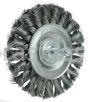 Weiler 17680 3-1/4" Stem-Mounted Knot Wire Wheel .0118" Steel Fill 1/4" Stem