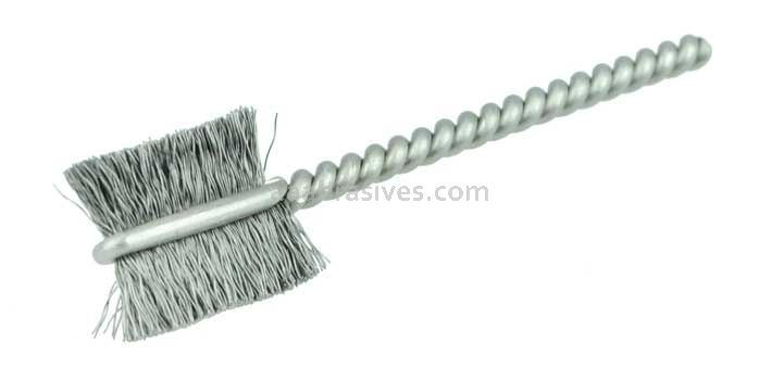 Weiler 21015 7/16" Power Tube Brush .005" Steel Wire Fill 9/16" Brush Length
