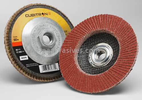 3M™ 7100104886 5 x 7/8 60+ Grit 969F T27 Cubitron™ II Flap Disc
