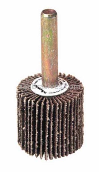 Weiler 30719 1" x 1" x 40 AO Wolverine Coated Abrasive Flap Wheel 1/4" Stem