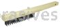 Weiler 25201 Vortec Pro Hand Wire Scratch Brush .012 Carbon Steel Fill Curved Handle 4 x 19 Rows