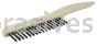 Weiler 44100 Hand Wire Scratch Brush .012 Carbon Steel Fill Shoe Handle 1 x 17 Rows