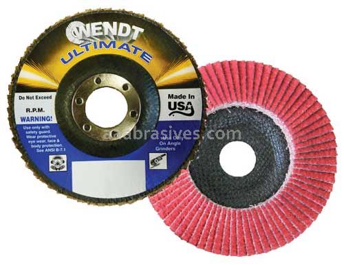 Wendt Abrasives 238463 Ultimate Ceramic Flap Disc 5" x 5/8-11 - Type 27 FG SX60