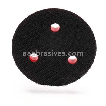 3M 7000028147 3 x 1/2 x 1/4-20 3-Holes Hookit External Red Foam Clean Sanding Low Profile Disc Pad 20350