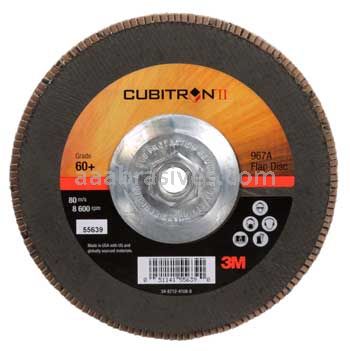 3M™ 7010363304 7 x 5/8-11 60+ Grit 967A T27 Giant Cubitron™ II Flap Disc