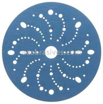 3M™ 7100091099 6” #500 Grit Hookit™ Blue Abrasive Disc 321U Multi-hole