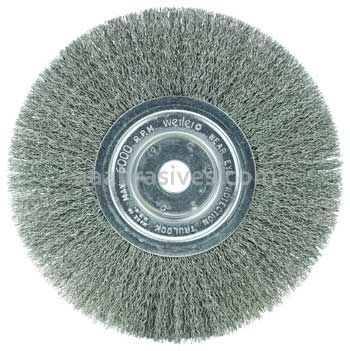 Weiler 01168 8" Narrow Face Crimped Wire Wheel .0118" Steel Fill 3/4" Arbor Hole
