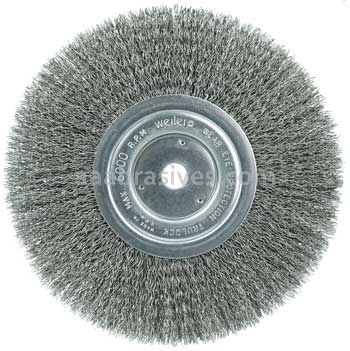 Weiler 01175 8" Narrow Face Crimped Wire Wheel .014" Steel Fill 5/8" Arbor Hole